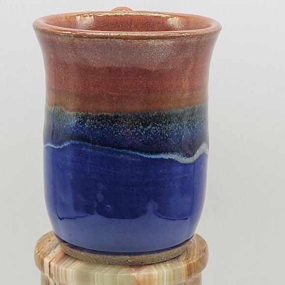 NWOT Blue Spruce Pottery Patrick's Coffee Mug Mountain Lake Cabin Handmade Tea - Picture 4 of 13